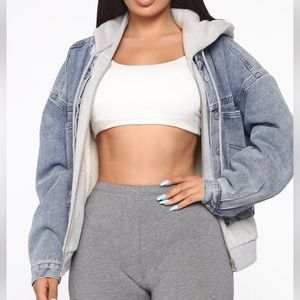 Double layer denim jacket